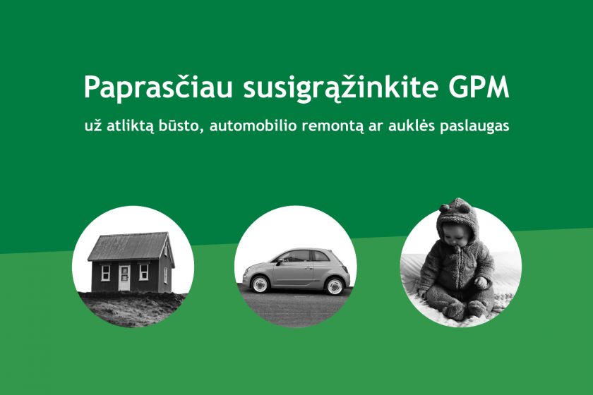 Susigrąžinti GPM už praėjusiais metais suteiktas paslaugas gyventojai galės paprasčiau