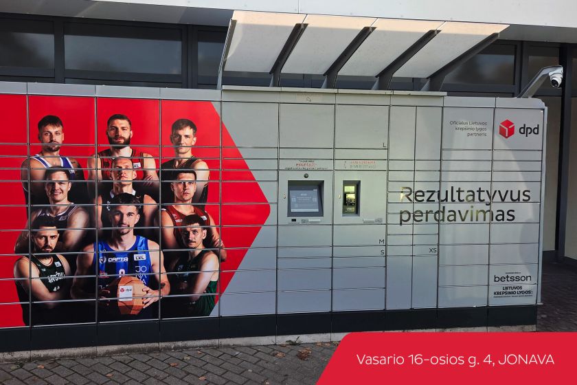 Devyniuose Lietuvos miestuose – „DPD Lietuva“ ir LKL partnerystę žymintys paštomatai