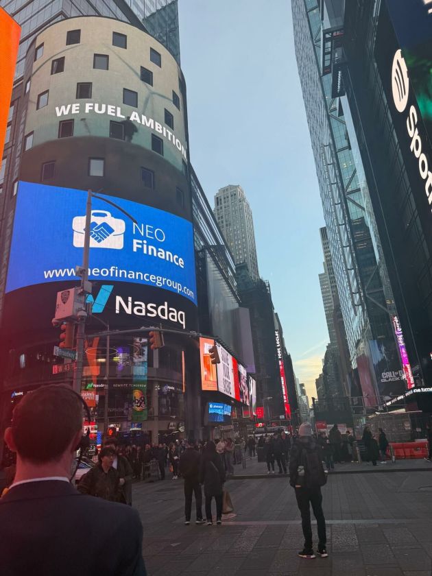 Iš Niujorko Times aikštės – „NEO Finance“ žinia Lietuvai ir pasauliui